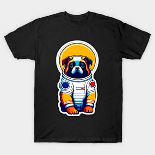 Space Paws: Canine Adventurer in a Cosmic Suit T-Shirt